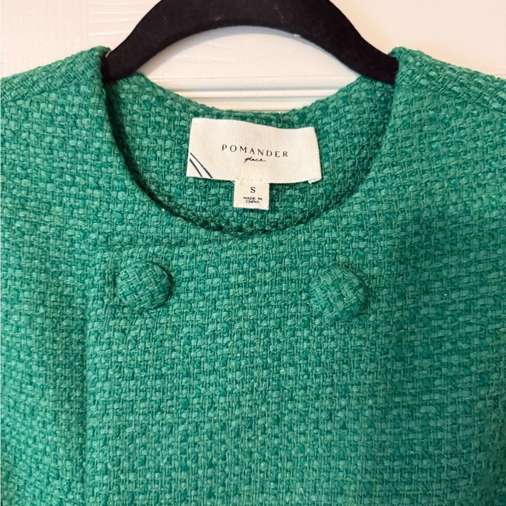 NWT Tuckernuck Green Tweed Mini Dress - Picture 2 of 4